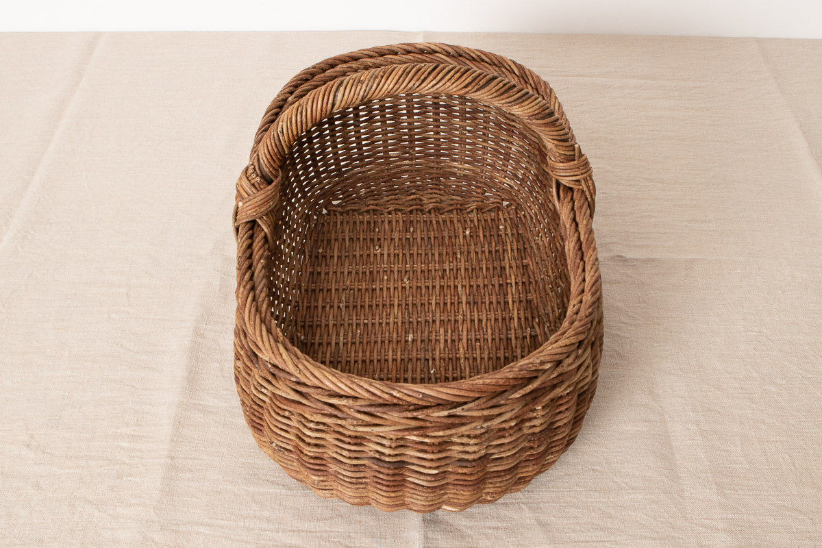 あけび蔓の手編みバスケット パンやお弁当の持ち運びに – 市川籠店