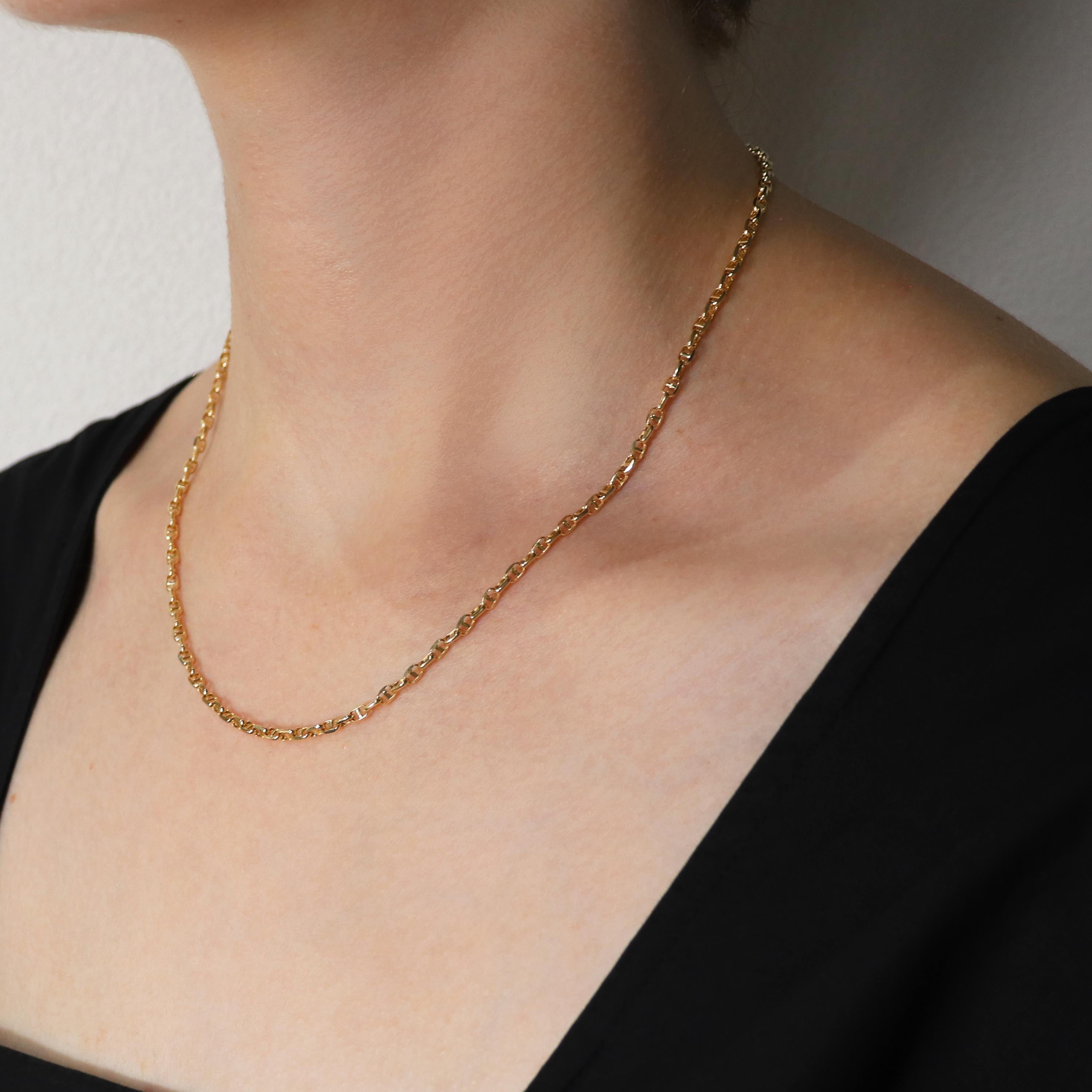 9月限定価格オーダー】K18 中空スカルチェーン ネックレス｜GAUR-0004