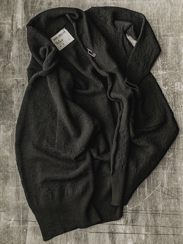 DANIEL ANDRESEN GREEN ロングニットカーディガン / BLACK