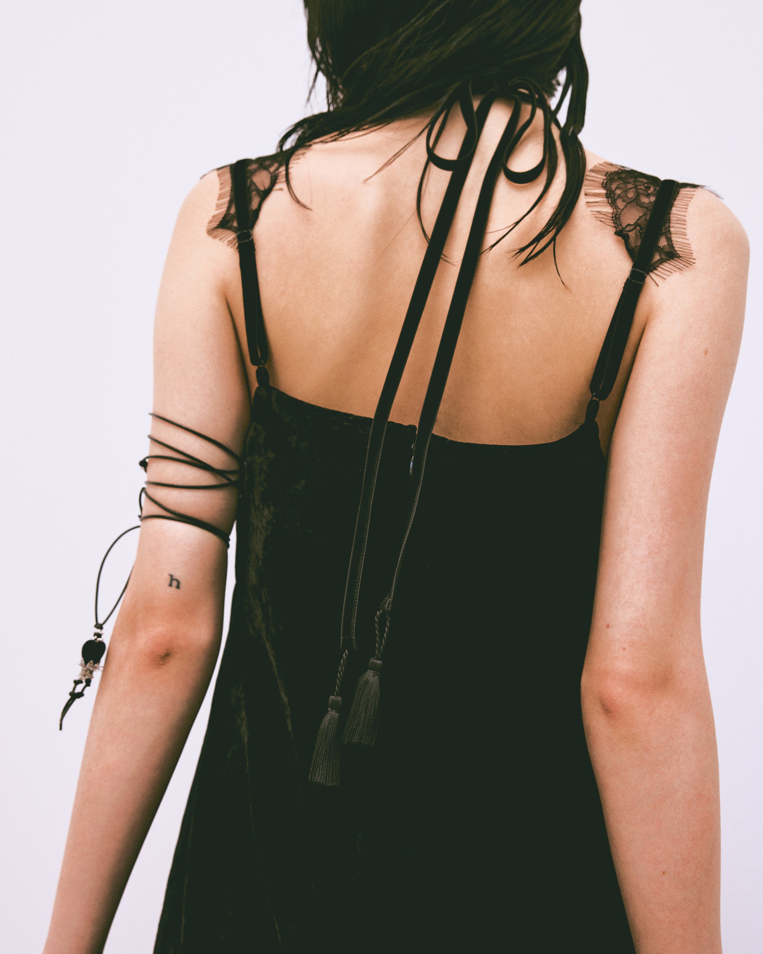 flower lace black velour camisole dress【stock】 – tanakadaisuke