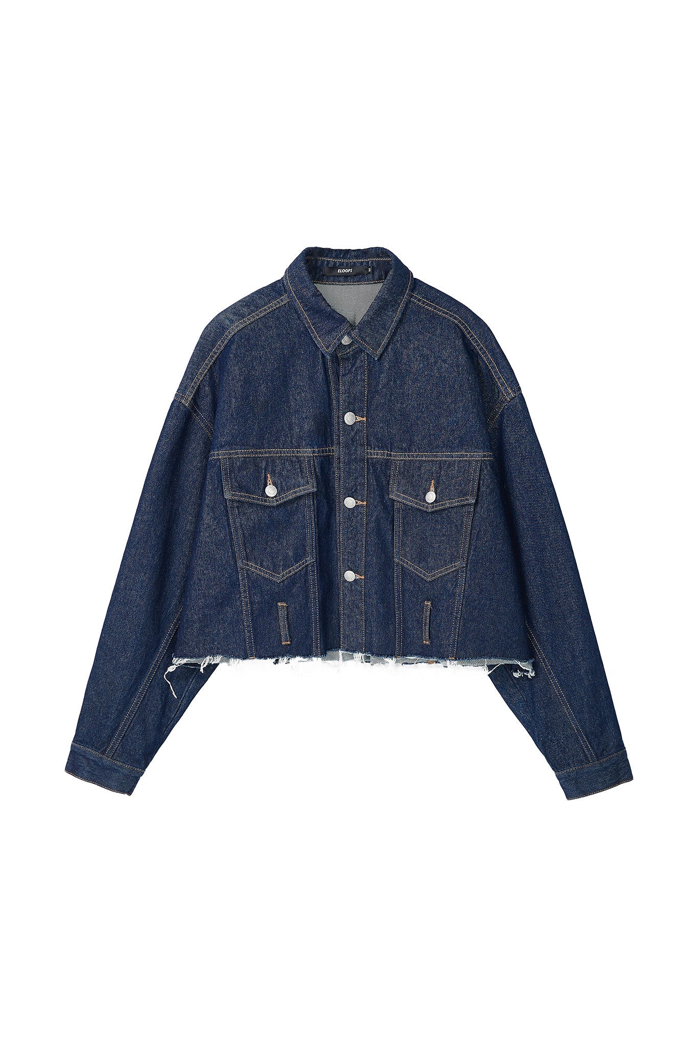 Cropped Cut-Off Denim Jacket