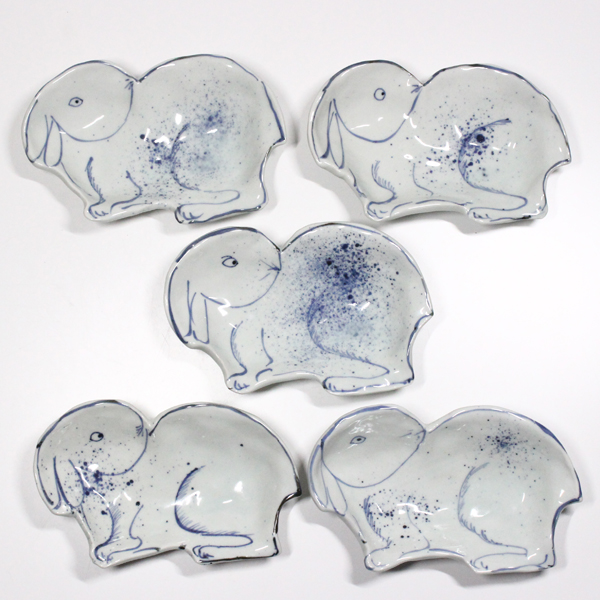 加藤静允『兎向付五客』 - 瀧屋美術 -鎌倉の美術品専門店 販売・買取・査定