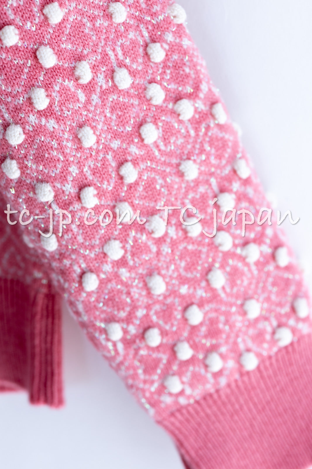 シャネル セーター CHANEL ピンク 桜さくらカラー マフラー付 グリポワ