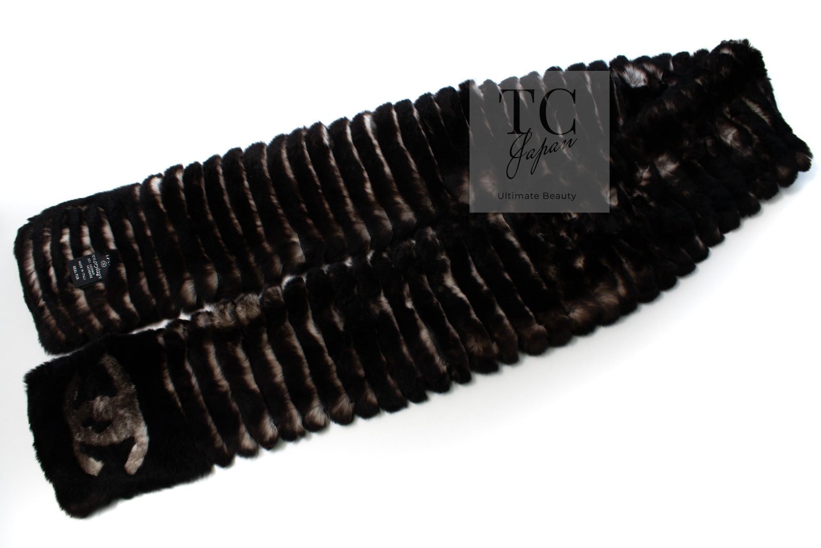 シャネル マフラー CHANEL ブラックブラウン ココロゴマーク オリラグ