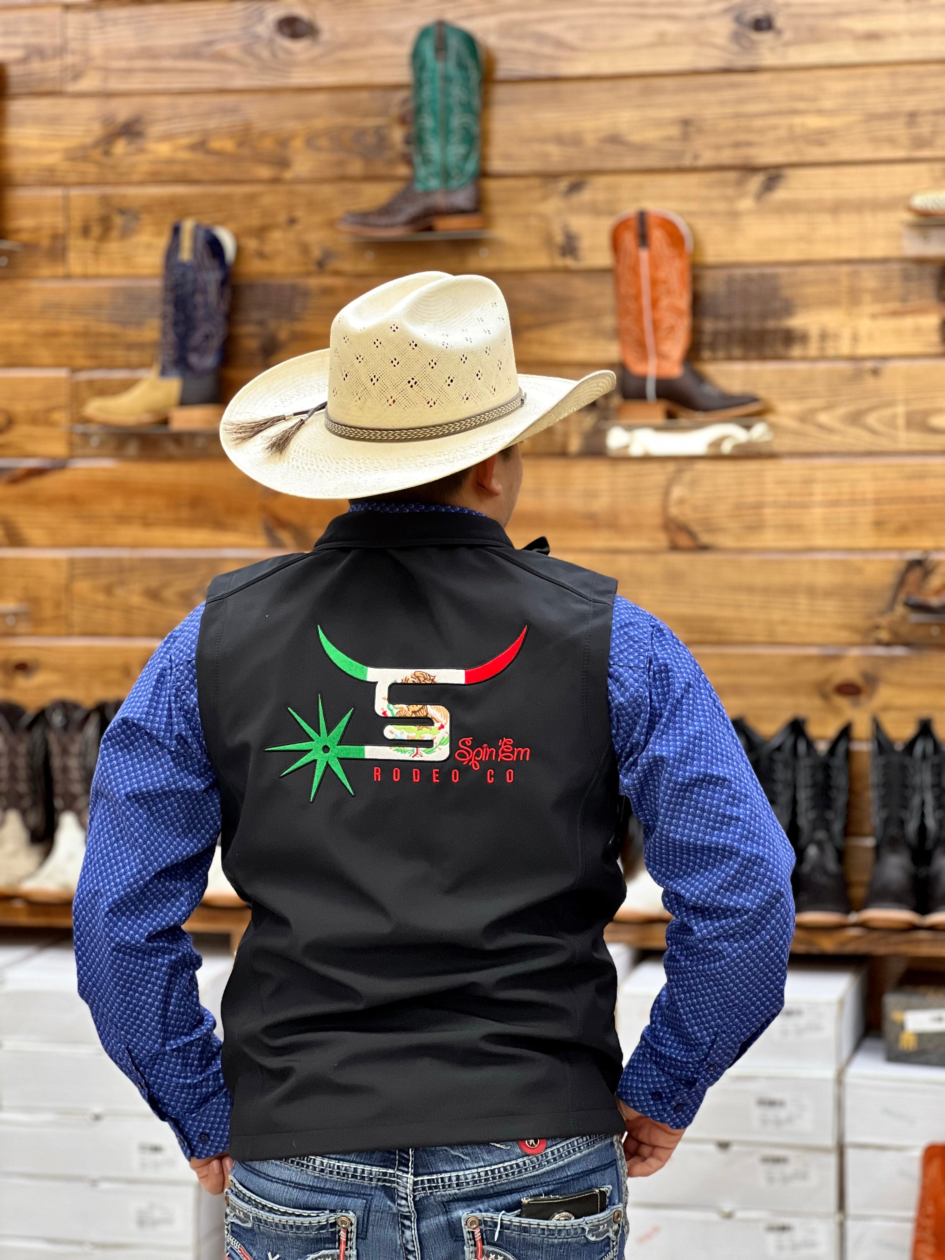 SPIN'EM Mexico Black Vest – Texas Boot Ranch