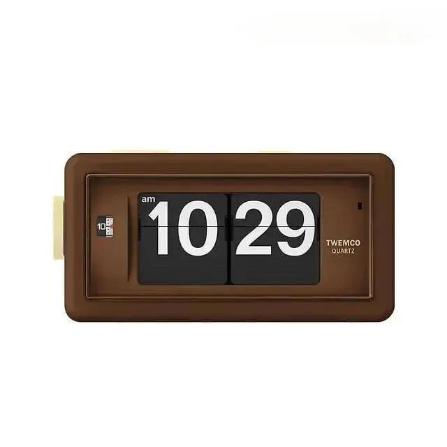 TWEMCO Alarm Flip Clock AL-30 Brown (Sample) - Time Will Flip