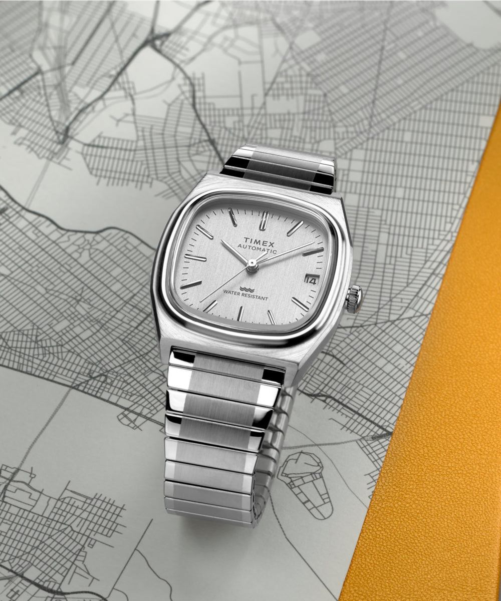 Timex® Automatic 1983 E Line Reissue 34mm Stainless Steel