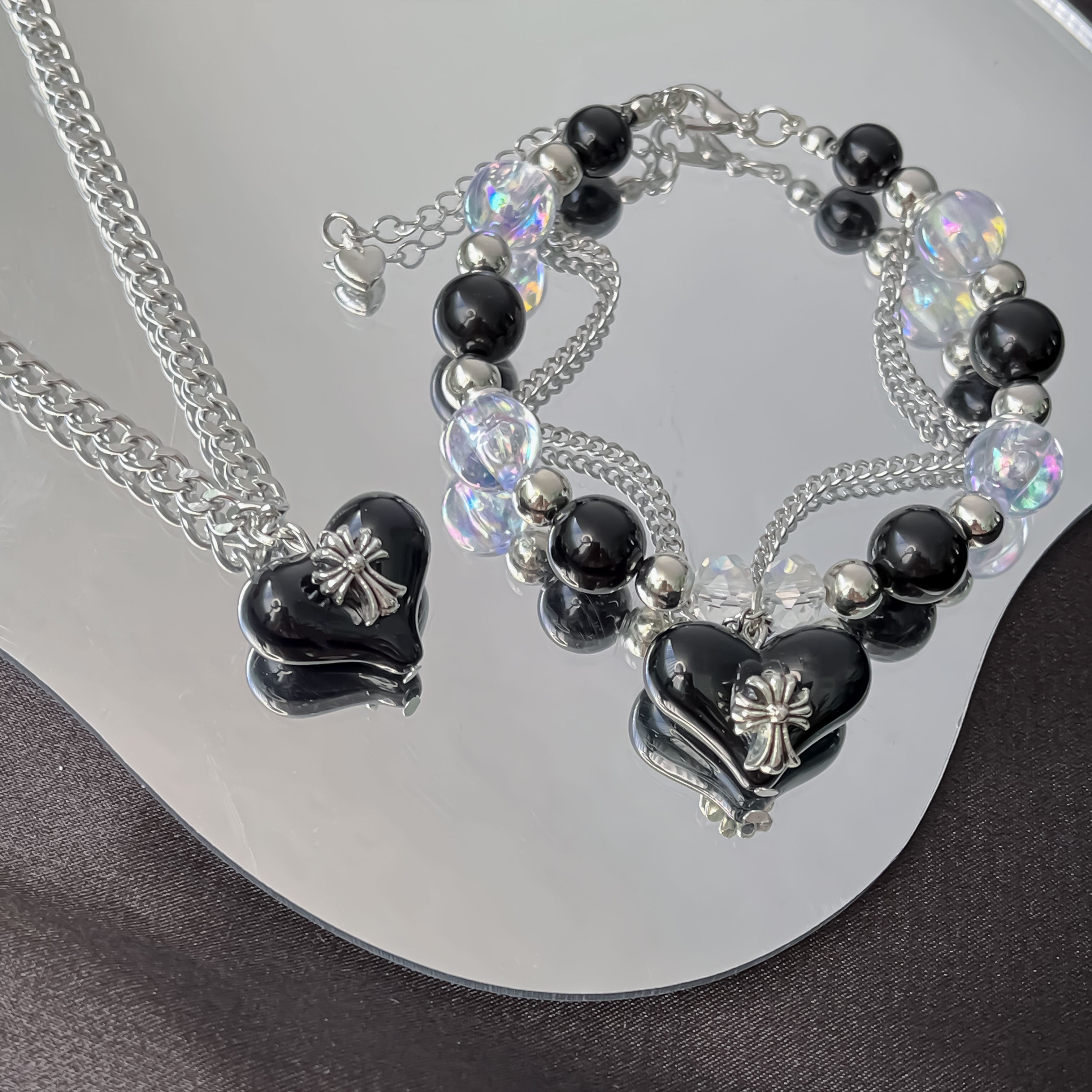 Chrome hearts style jewelry set – Tinnastudio