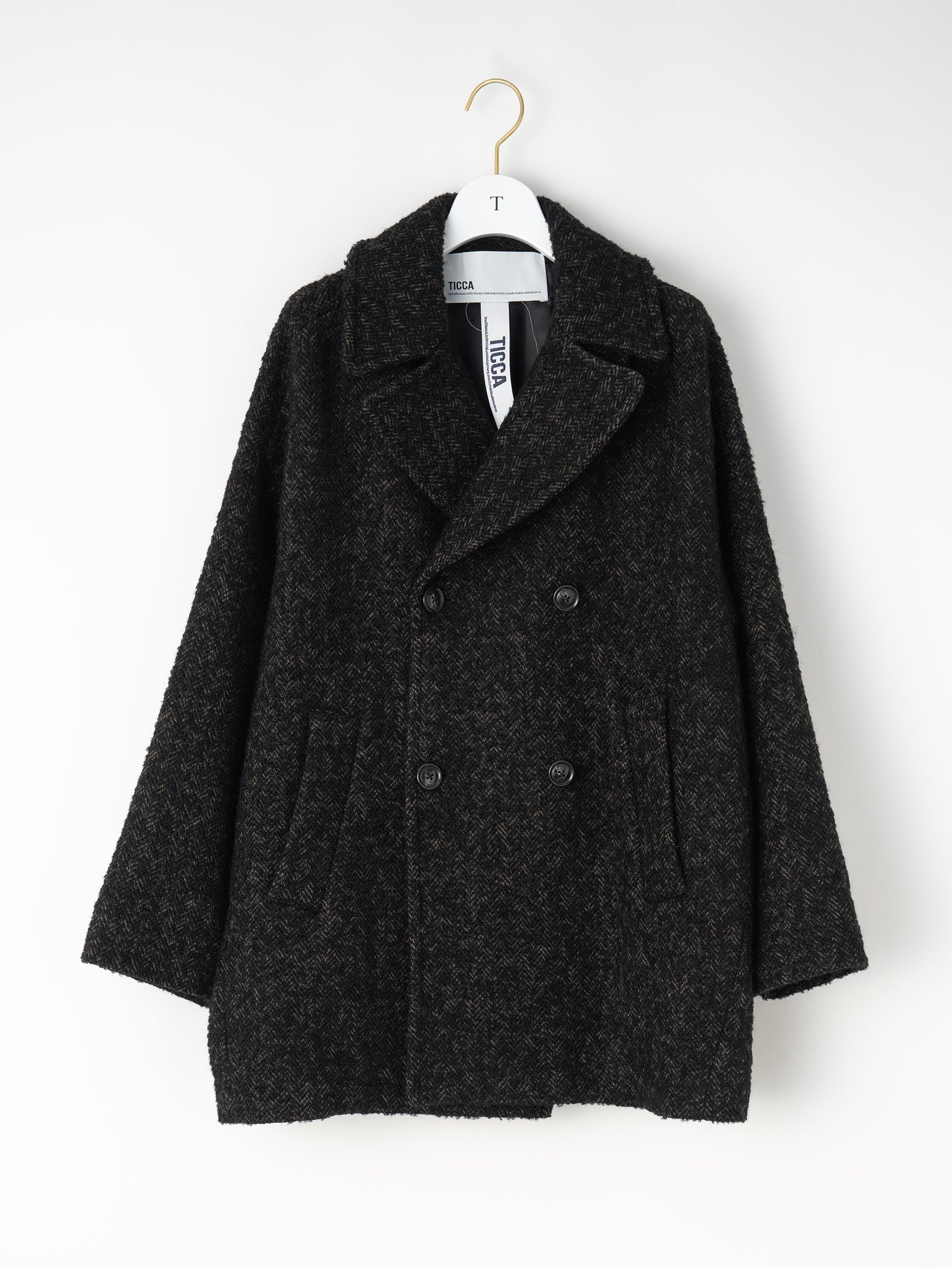 ミックスツイードピーコート/TBEA-272