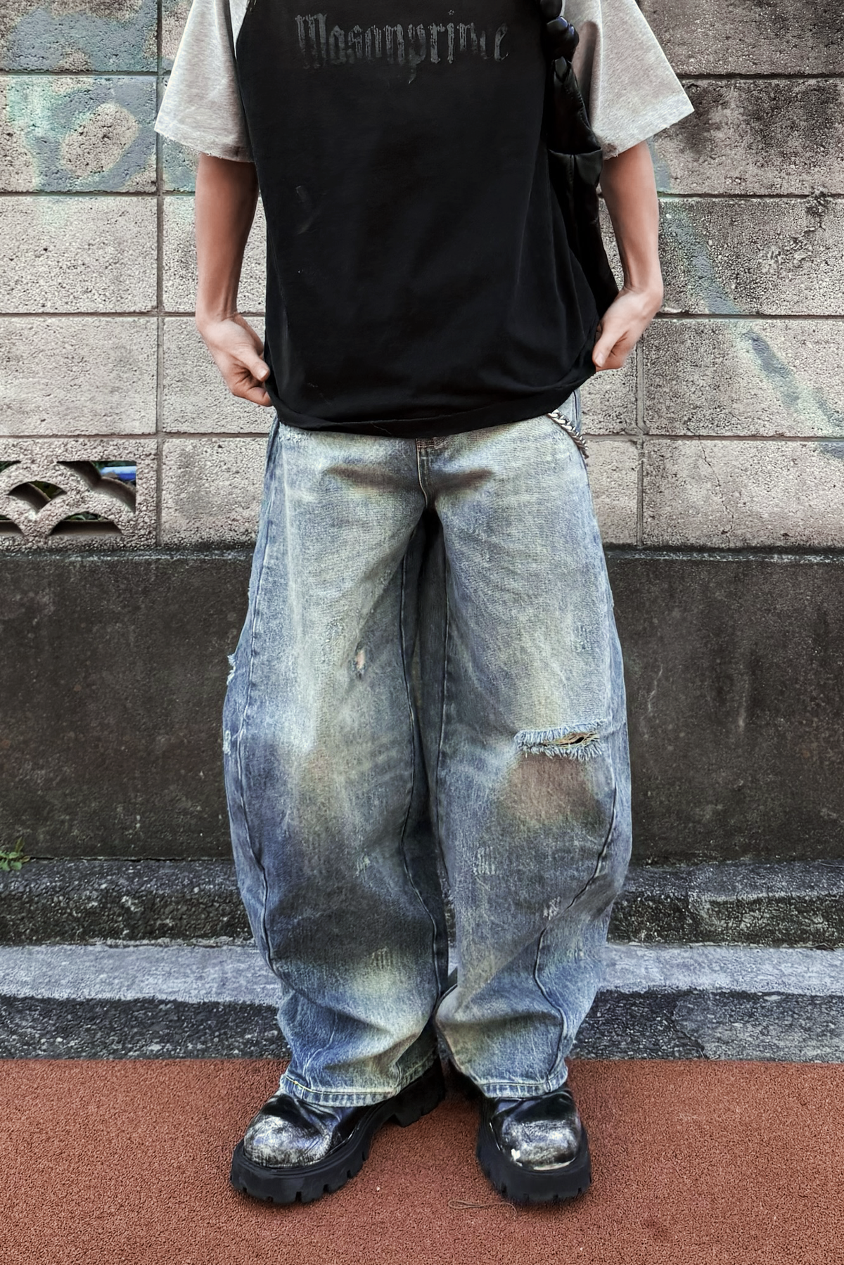 10日以内お届け】カジュアルダメージバルーンデニム L2079