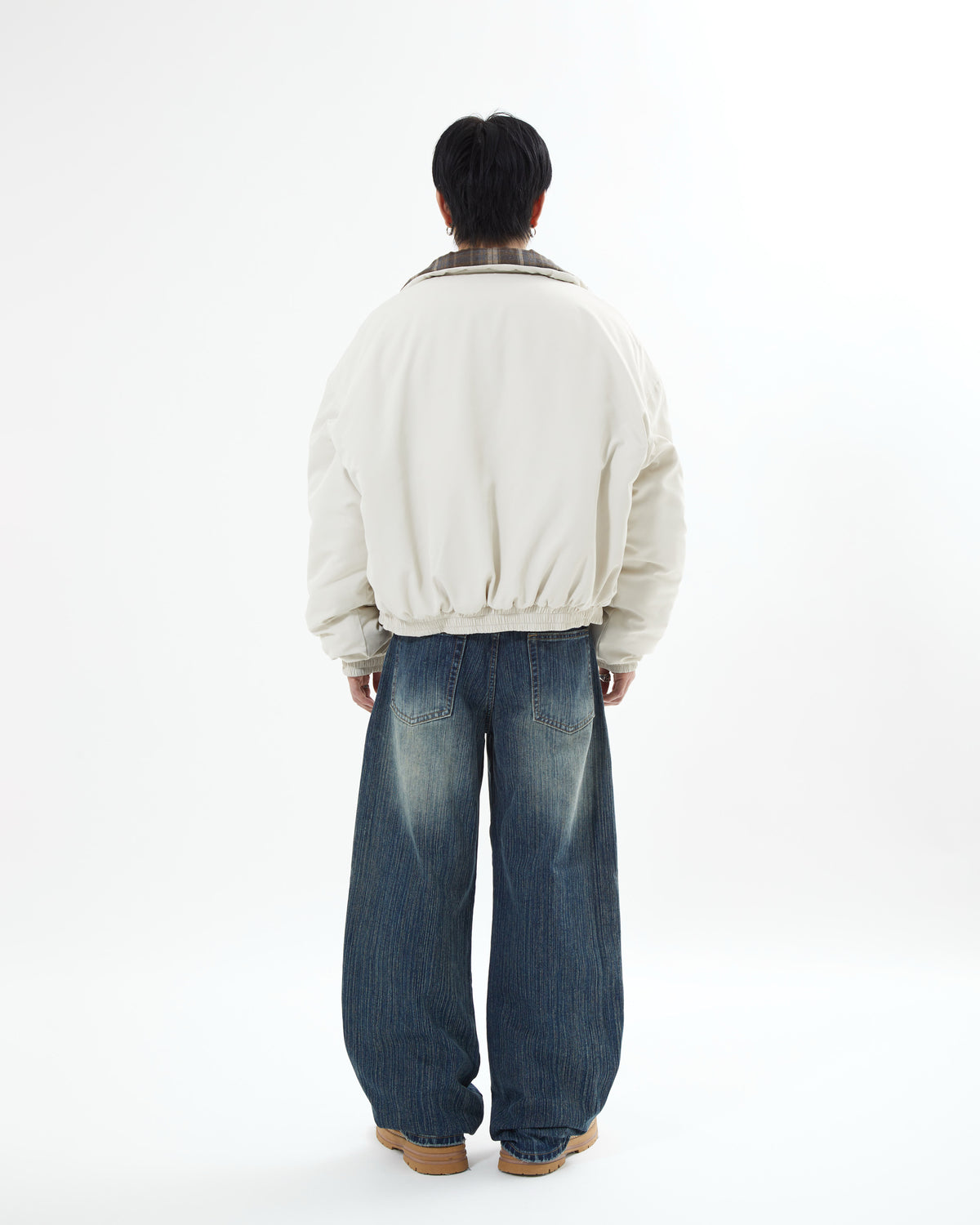 10日以内お届け】リバーシブルチェックアウター L2142