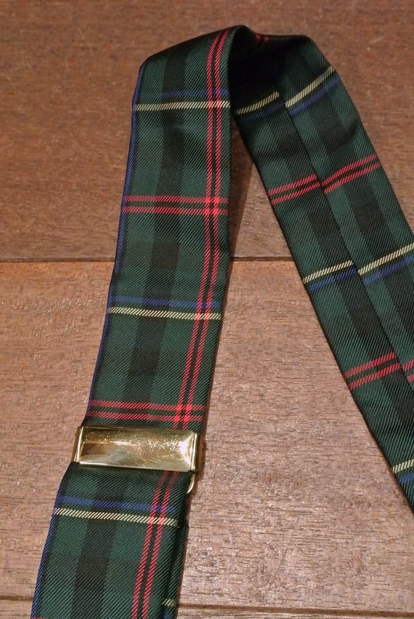 ポロラルフローレン シルク タータンチェック サスペンダー アメリカ製