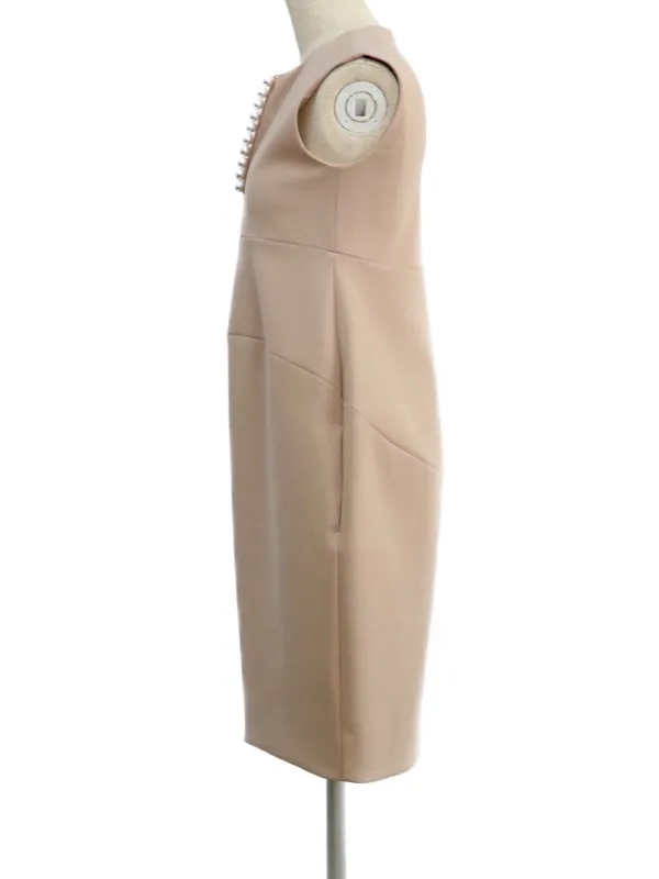 YOKO CHAN（ヨーコチャン） パールドレス（ベージュ/サイズ36