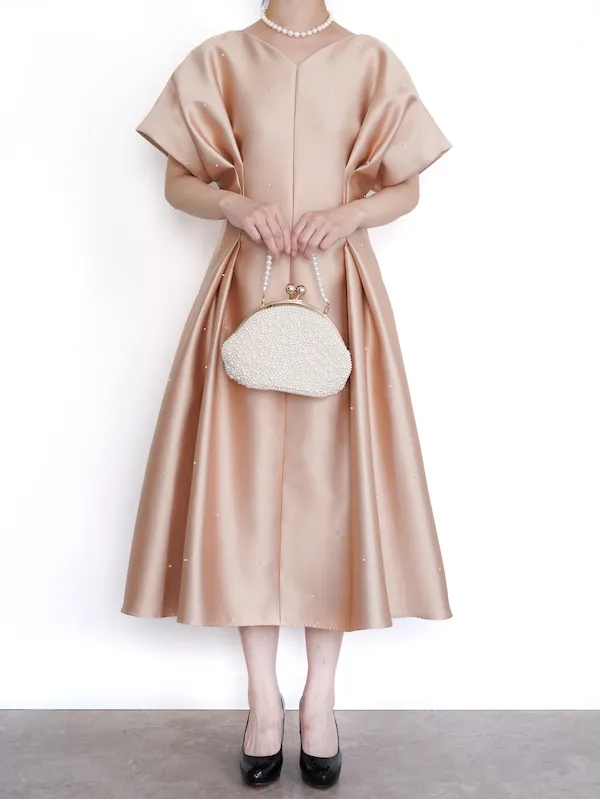 CELFORD（セルフォード） パールドットドレス（ベージュ/サイズ38