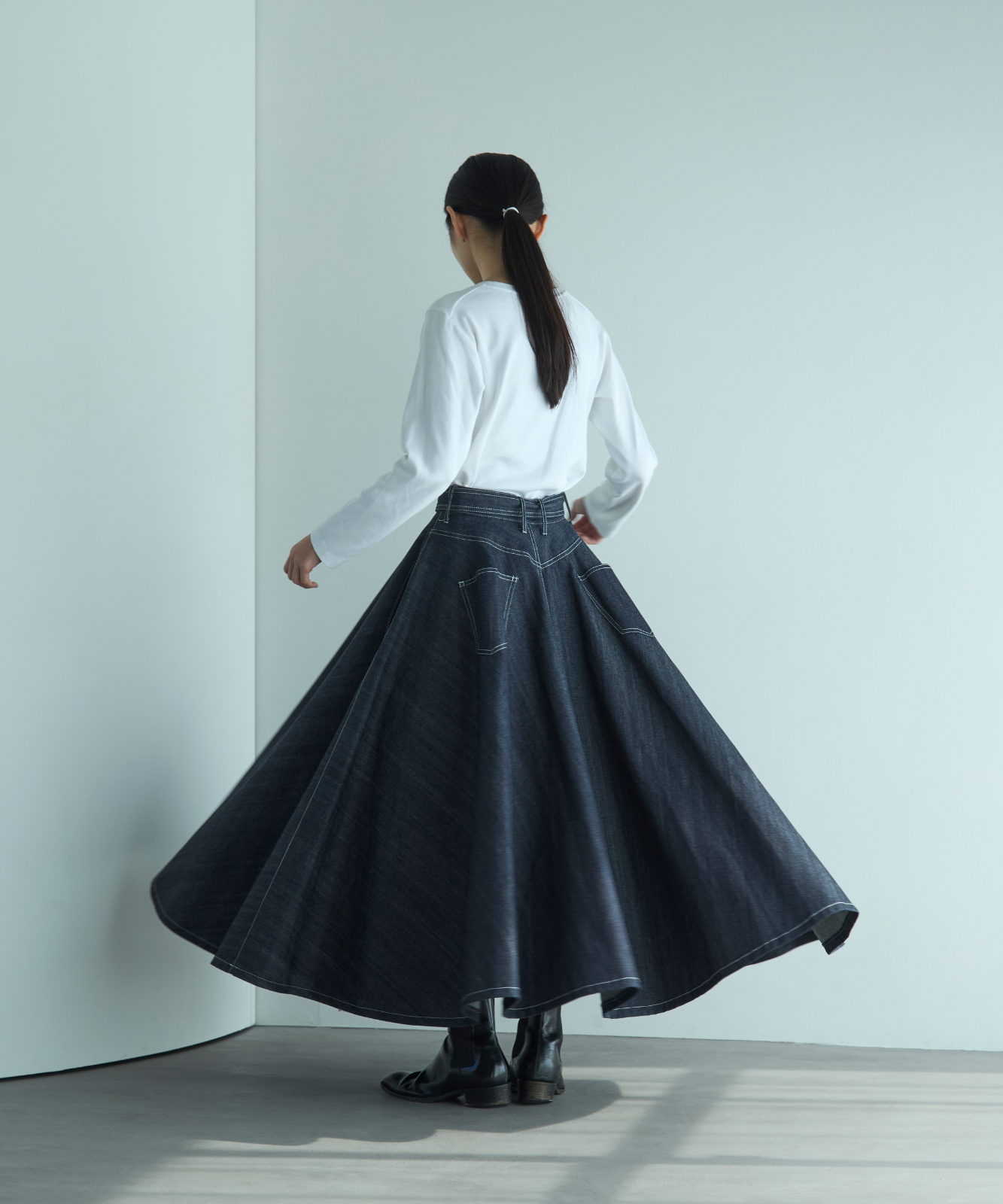 ≪通常販売≫super flare denim skirt（スーパーフレアデニムスカート