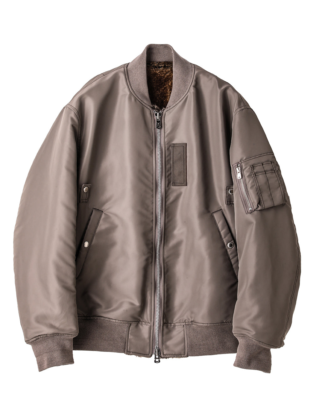 sj.0034AW25-beige x beige フォーファーライニングフライトジャケット