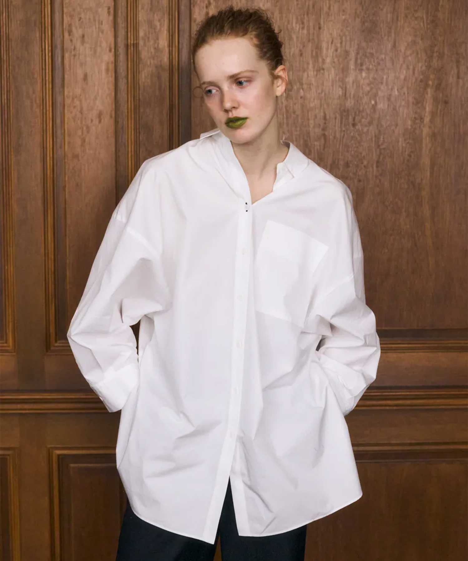 ENFOLDリネンライクFRONT TACK PULLOVER ブラウス ENFOLD(エンフォルド