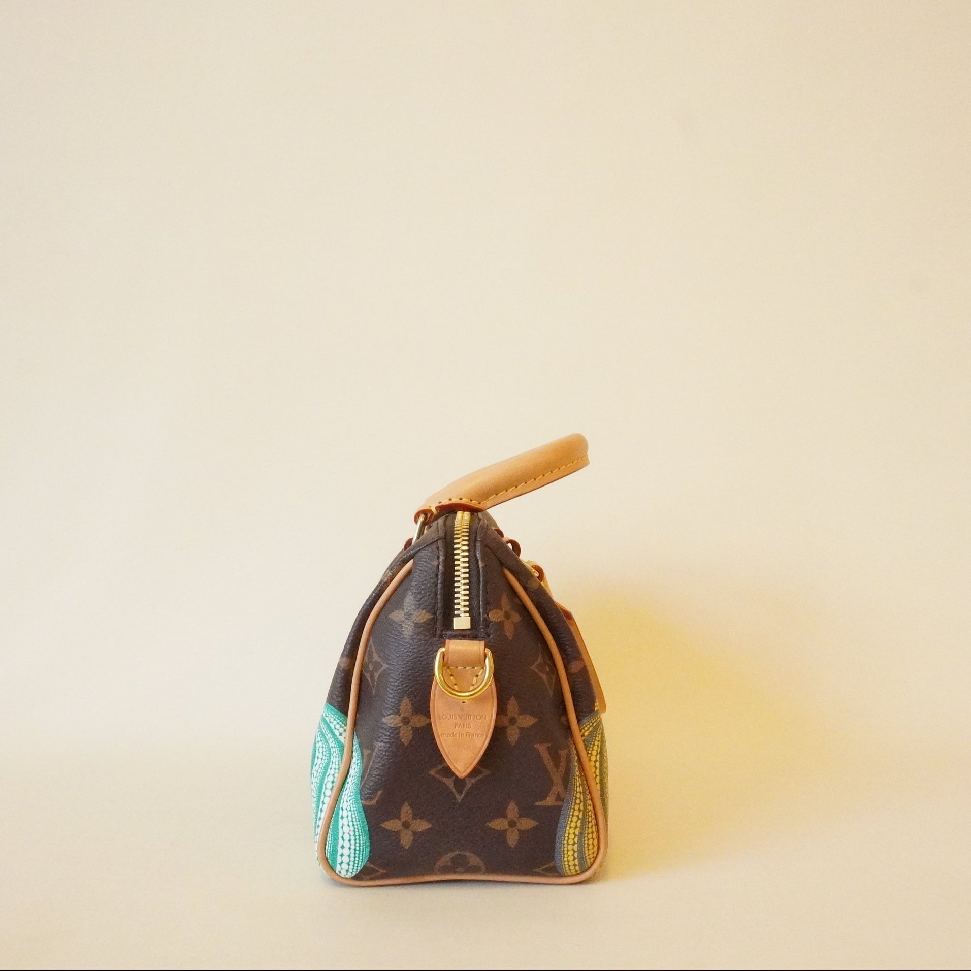 PRE-OWNED LV x YK Monogram Pumpkins Speedy Bandouliere 20 Crossbody Ba