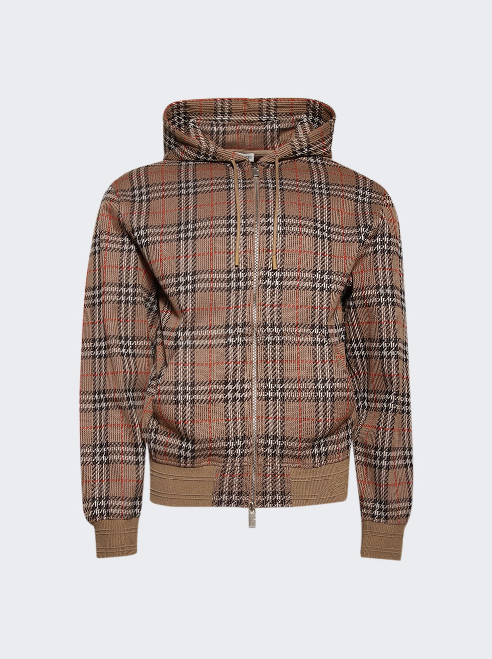 Jacquard Check Hoodie Nut Ip Check | The Webster
