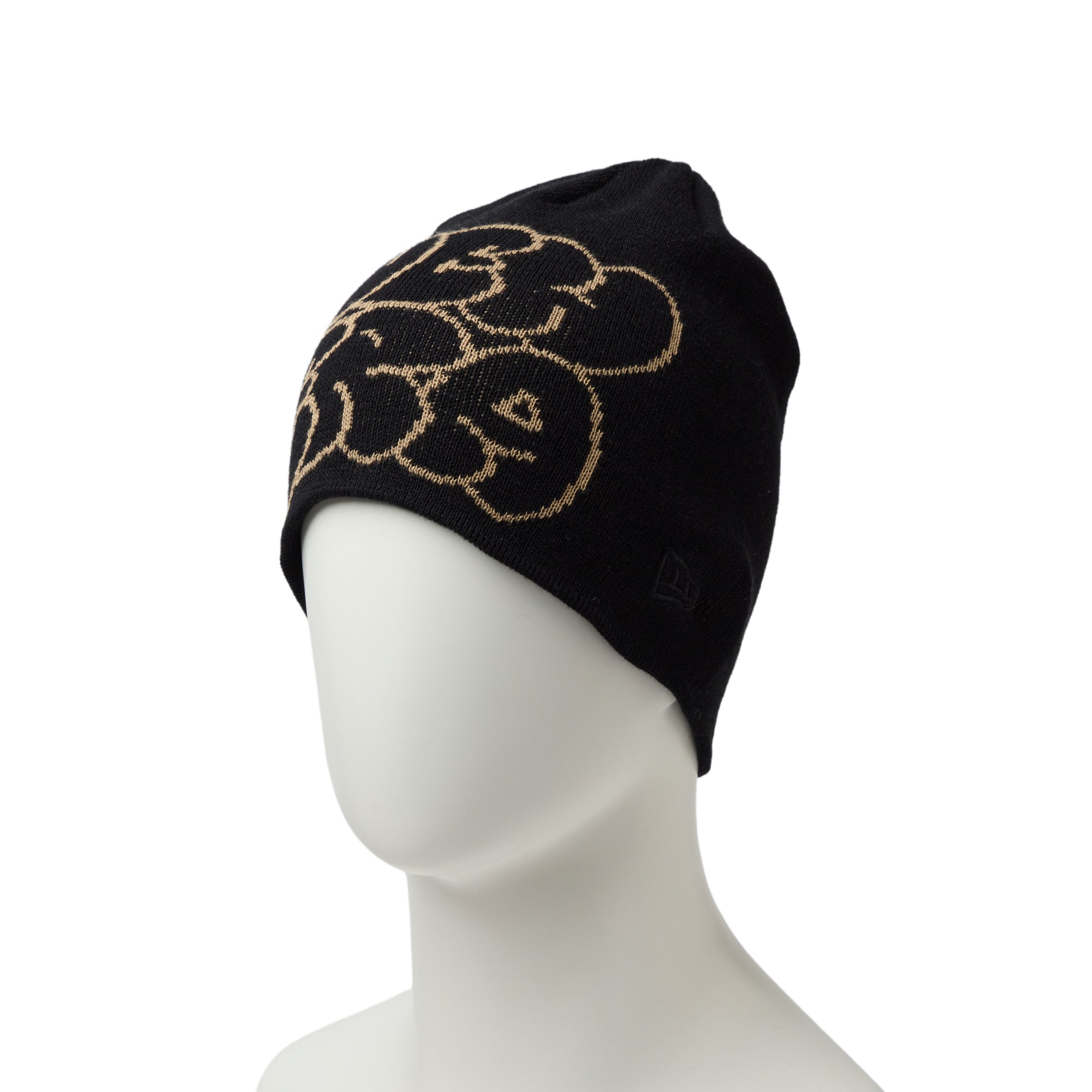 ベーシック ビーニー Cool Max Hollow Logo ジャガードロゴ ブラック