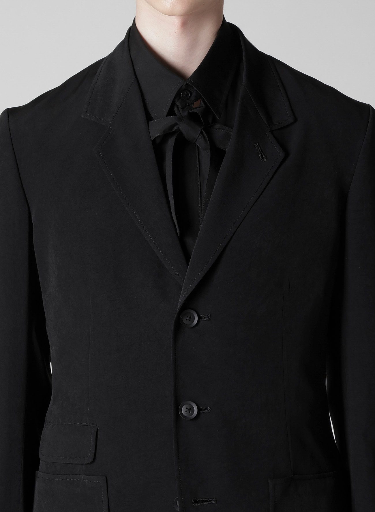 Ta TUXEDO FLAP POCKET JACKET(S Black): Yohji Yamamoto POUR HOMME