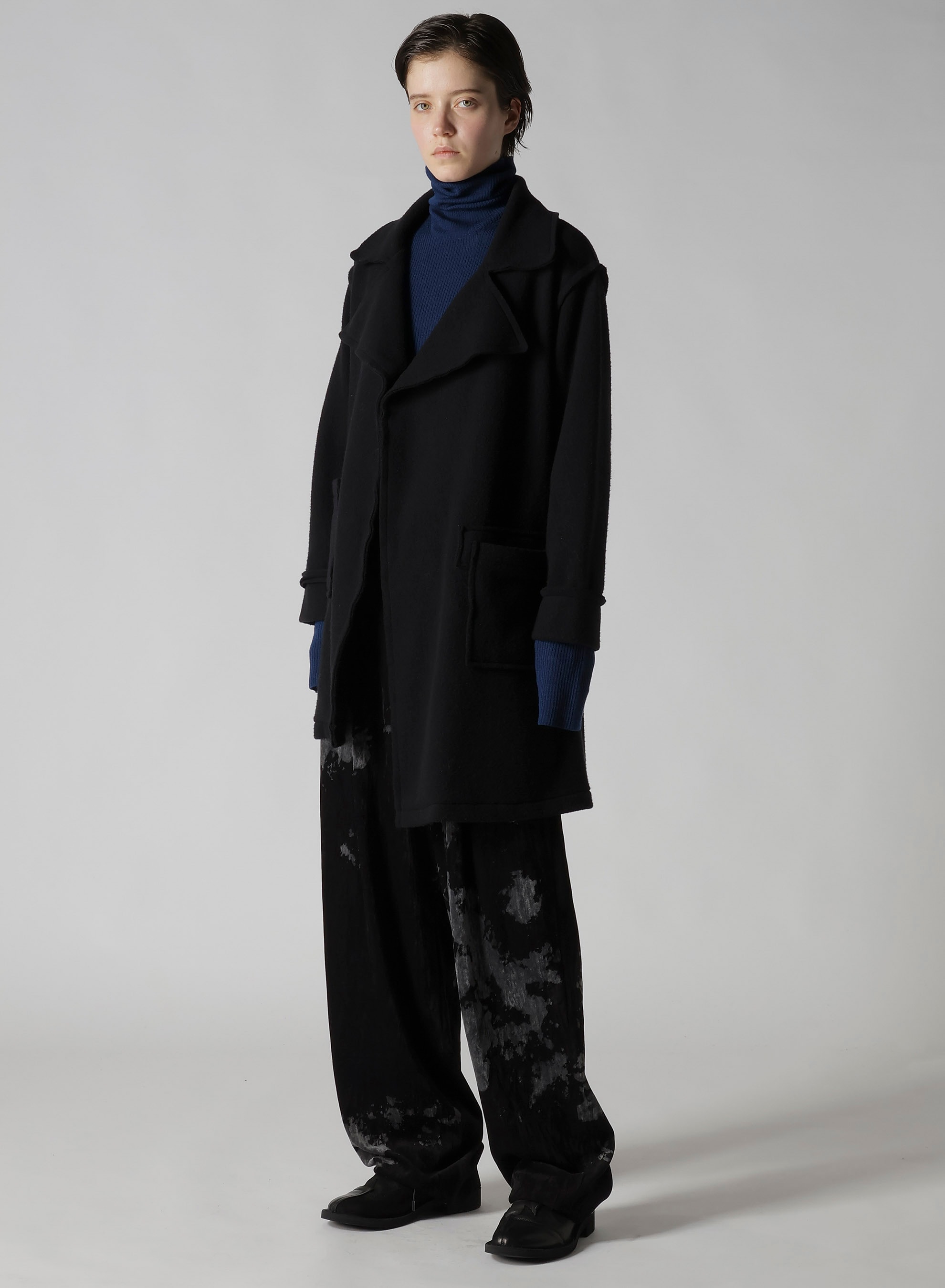 W/NY FLEECE LONG COAT(S Black): Soldes｜THE SHOP YOHJI YAMAMOTO