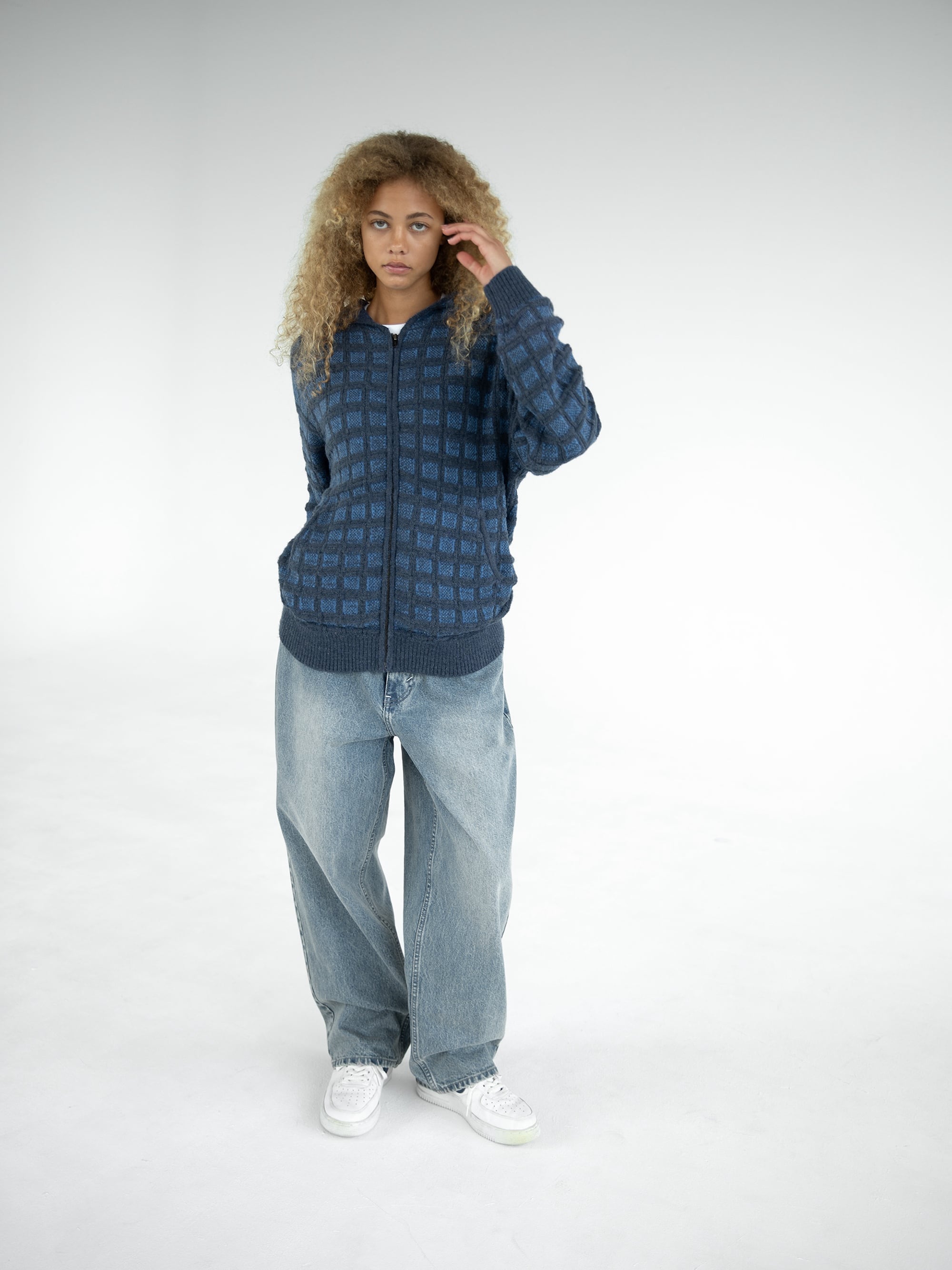 Textured Knit Zip Hoodie – thisisneverthat® JP