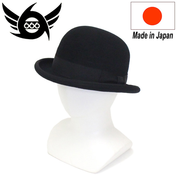 正規取扱店 666 ORIGINAL BOWLER HAT ボーラーハット ブラック SOB0005