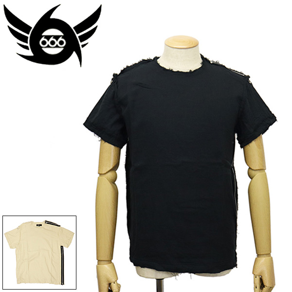 正規取扱店 666 ORIGINAL SOT0022 インサイドアウト ガーゼジップT