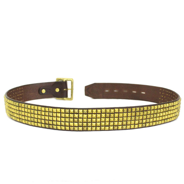 HTC(Hollywood Trading Company) #14 5 row Pyramid Brass Studs Belt