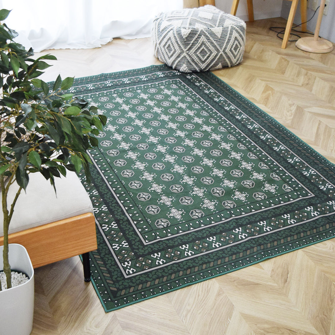 防水防汚加工付き洗えるヴィンテージ風ラグ TOCORU Series AFGHUN