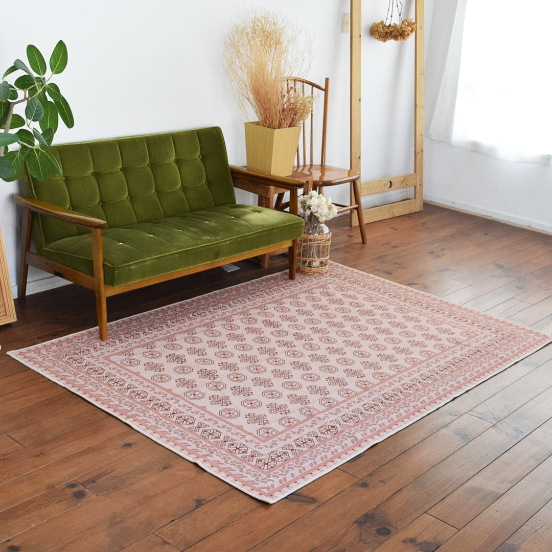 ヴィンテージ風ラグ TOCORU Series AFGHUN ループ ベージュ– ラグと