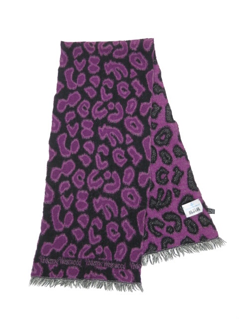 Vivienne Westwood MAN レオパード柄マフラー ヴィヴィアンウエスト