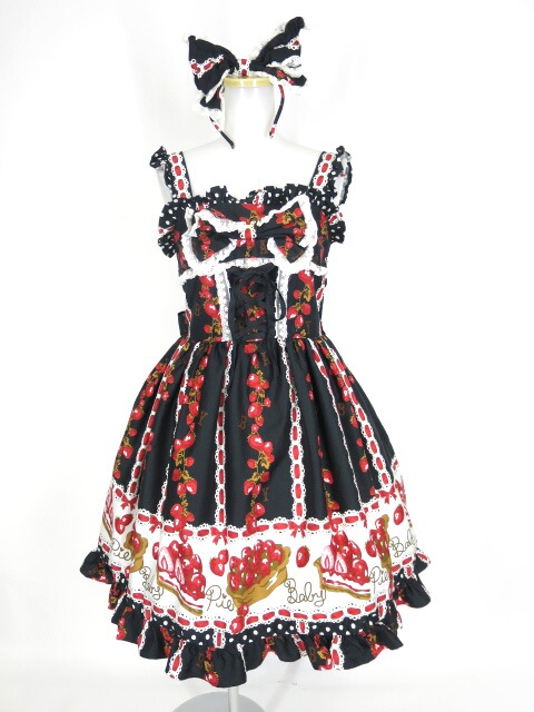 BABY, THE STARS SHINE BRIGHT いちごタルト柄ジャンパースカート