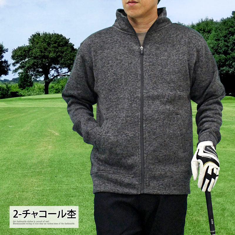 ゴルフ ハーフジップトレーナー メンズ ゴルフウェア 暖かい 裏起毛