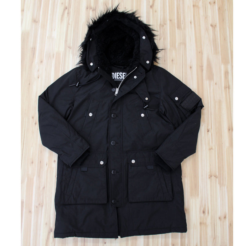 DIESEL ディーゼル メンズ コート 中綿コート ロングコート エコファー