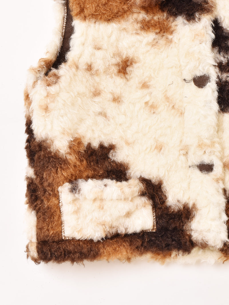 Elcamino アニマル柄 フェイクシープファー ベスト – 古着屋Top of the