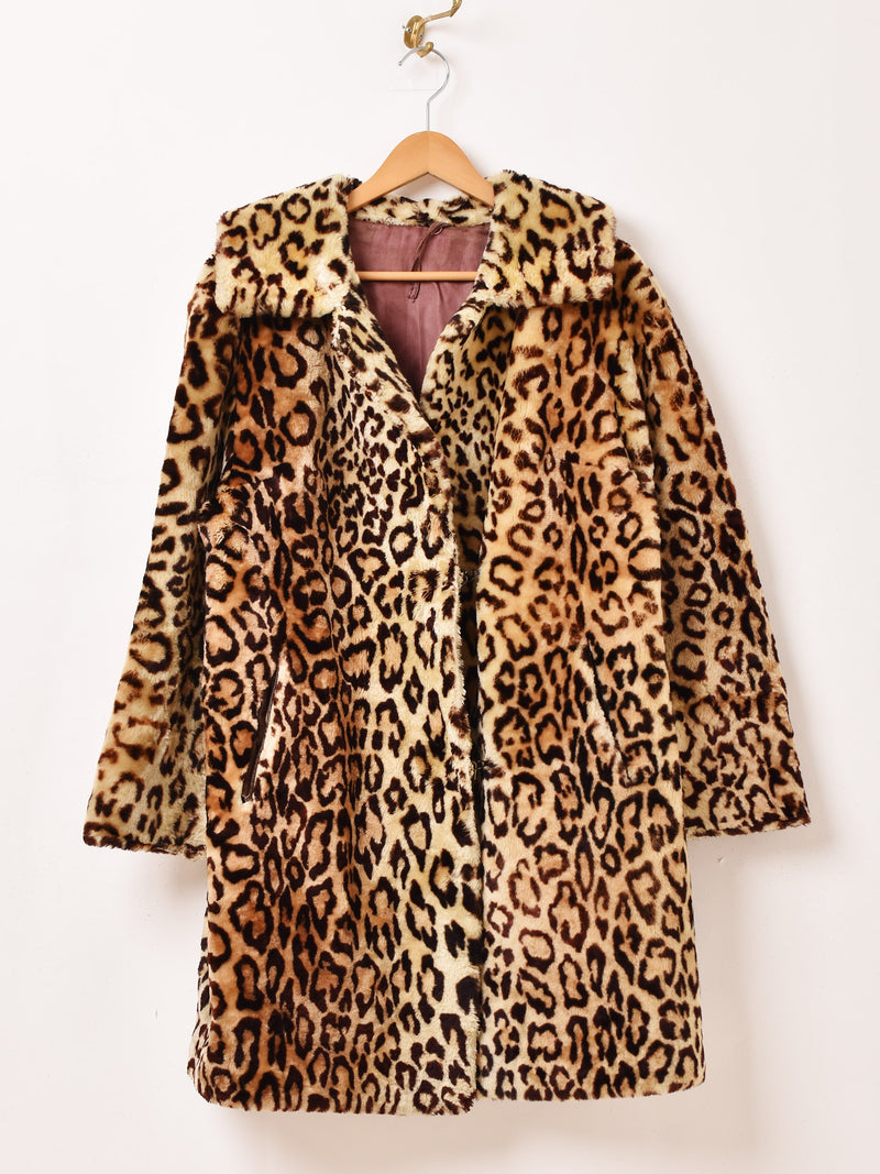 60's レオパード柄 フェイクファーコート – 古着屋Top of the Hillの