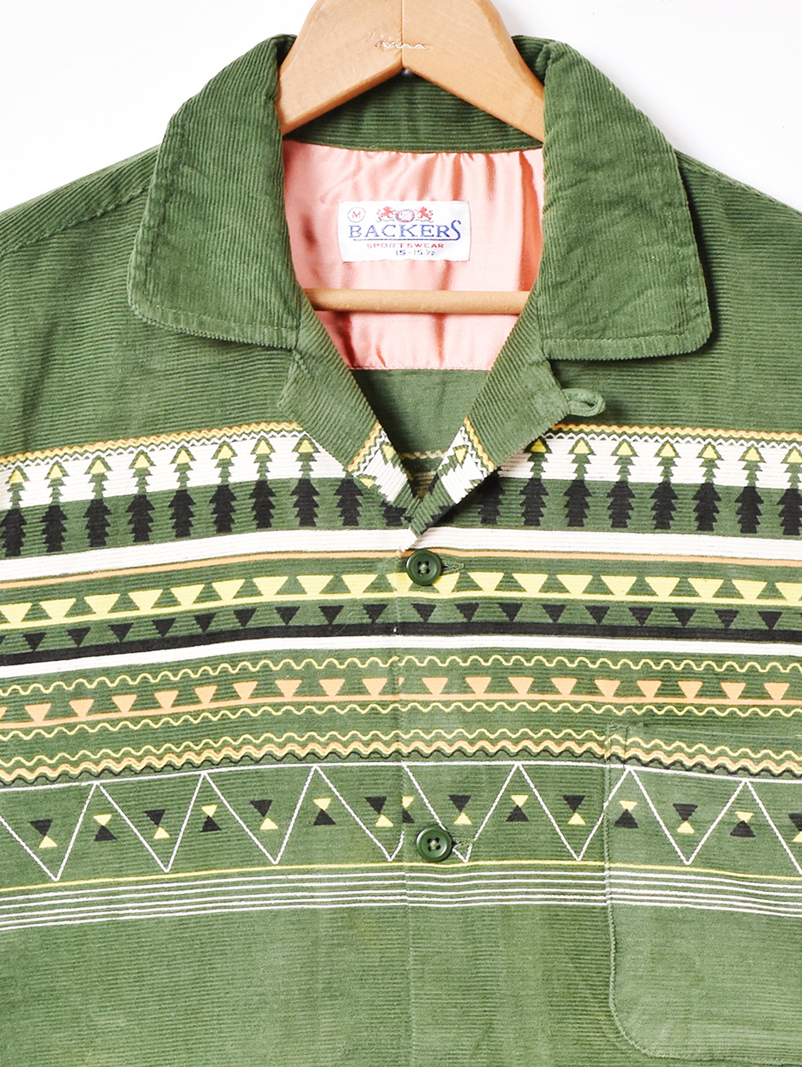 Backers ネイティブプリント コーデュロイ長袖シャツ – 古着屋Top of