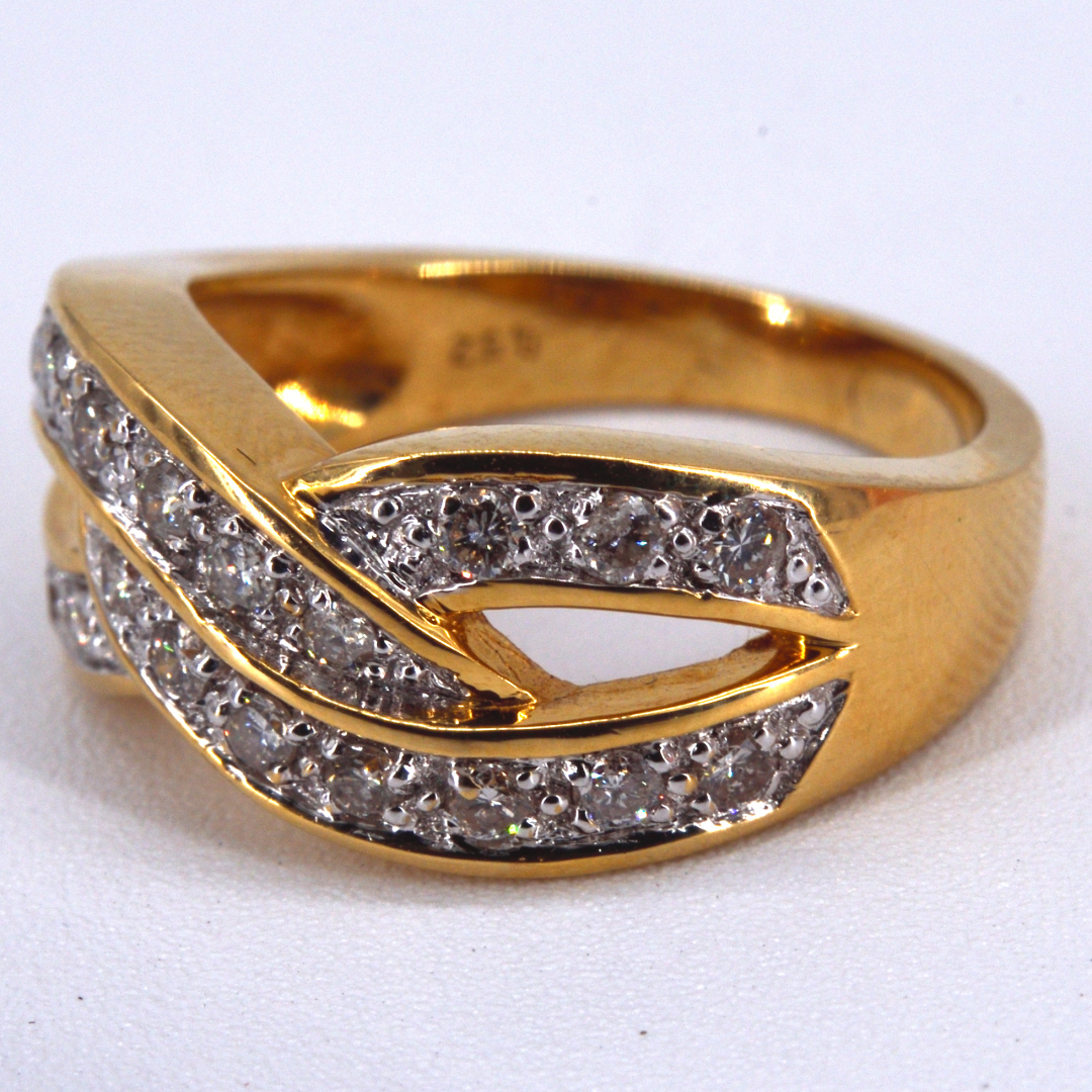 K18 ダイヤモンドリング 0.52ct 14号 | 中古通販 | 【公式】TORAFUKU(虎福)