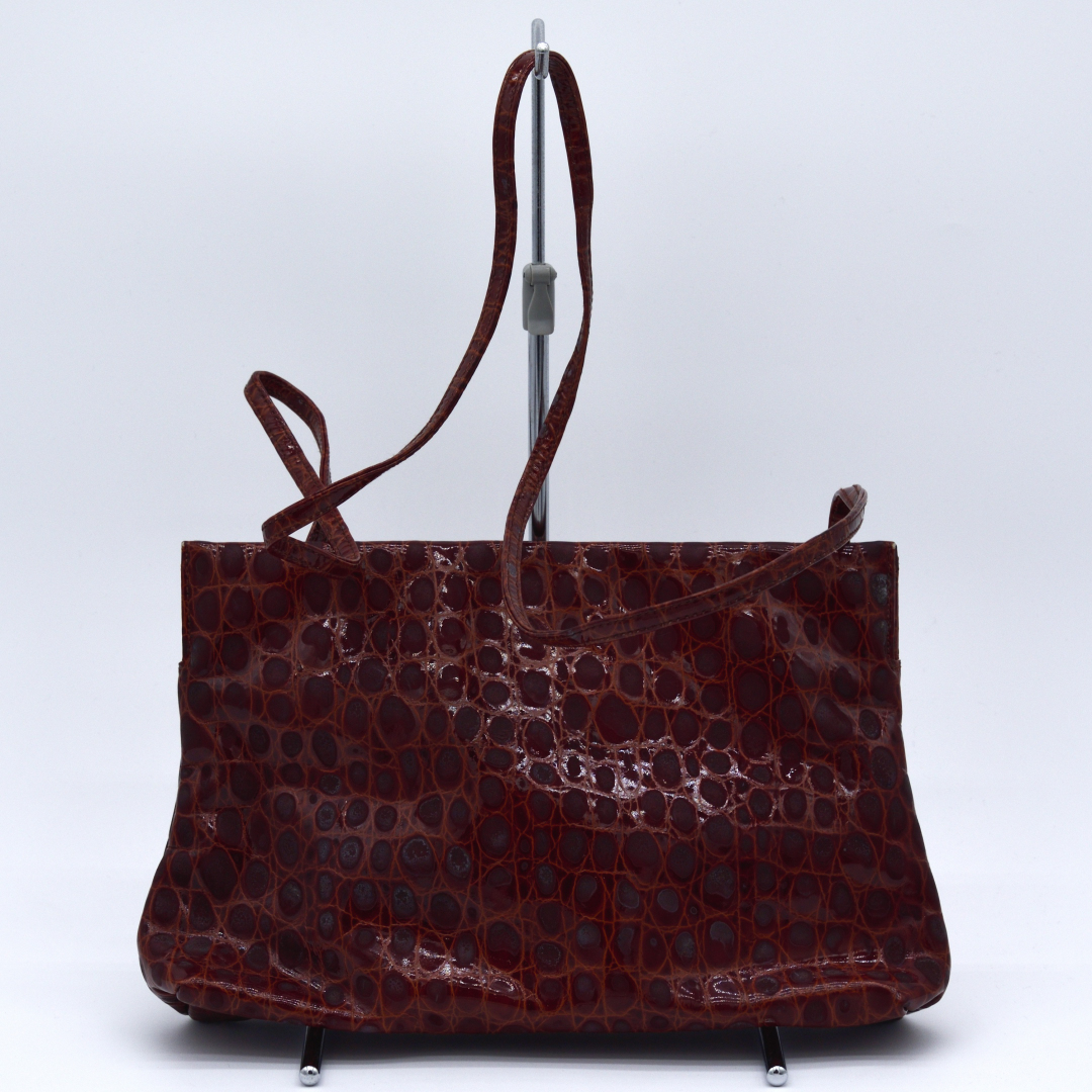 Salvatore Ferragamo フェラガモ ショルダーバック クロコ調 | 中古