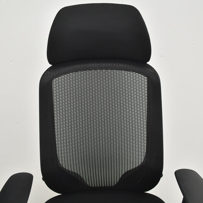 中古】オカムラ シルフィー ヘッドレスト 可動肘 バックカーブ