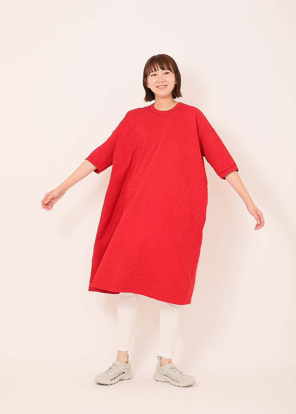 ヴィンテージスラブ6分袖ワンピース│to touch