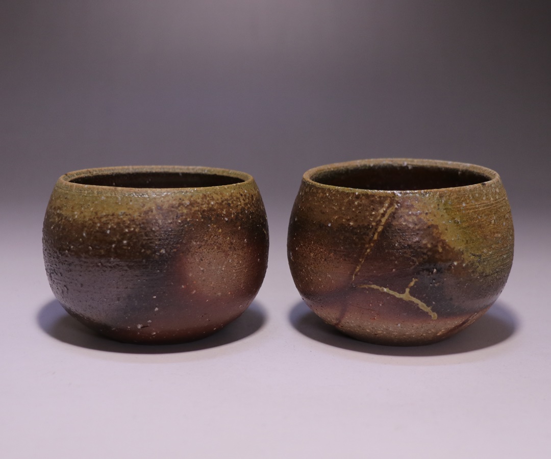 多久 守 作 「備前碗 二客」 ～備前焼専門卸小売店 川口陶楽苑～