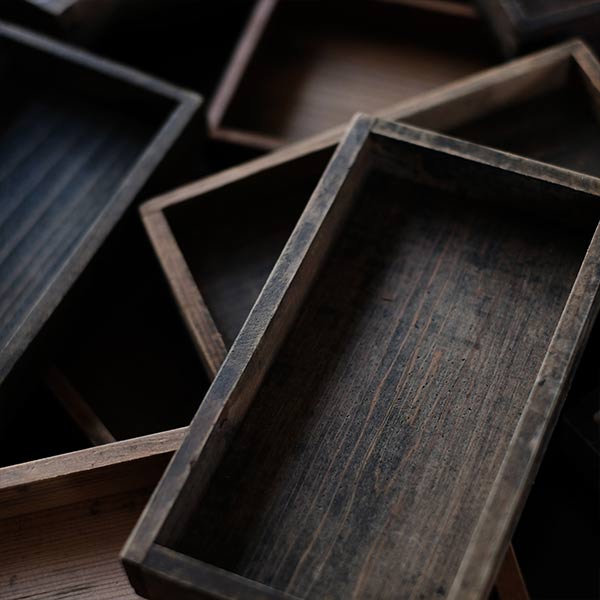 活版印刷の小さな木のトレイ – zakka store towi