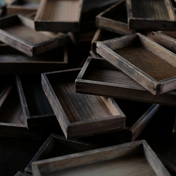 活版印刷の小さな木のトレイ – zakka store towi