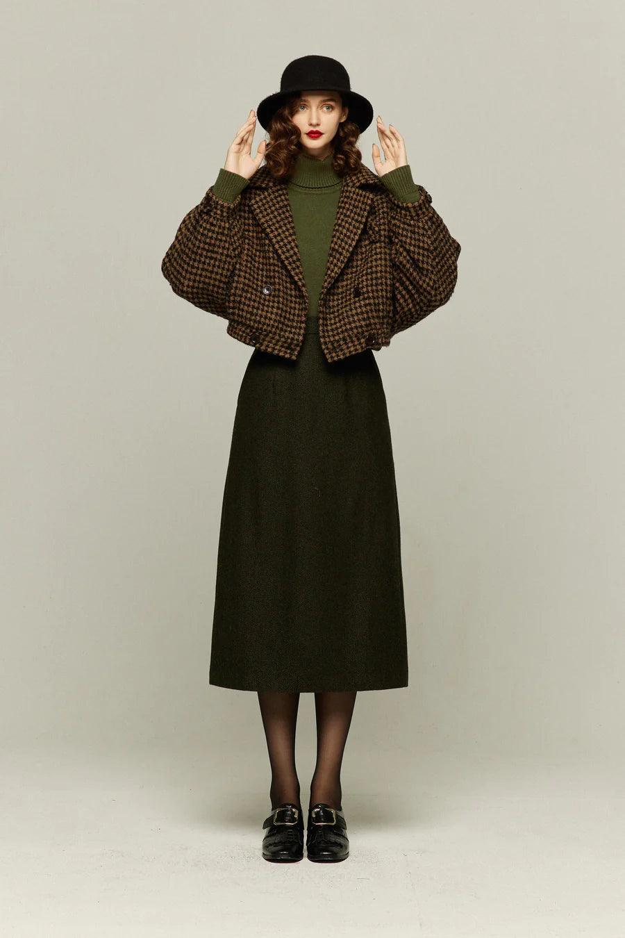 チケットはすべて完売》2wayダブルブレストデザインジャケット-Brown