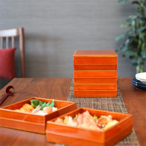 楽天市場】飛騨春慶 福壽漆器店 亀甲重 伝統工芸品 木製 お重箱