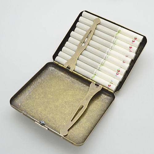 楽天市場】アンティーク古美 唐草 シガレットケース 85mm 20本 タバコ