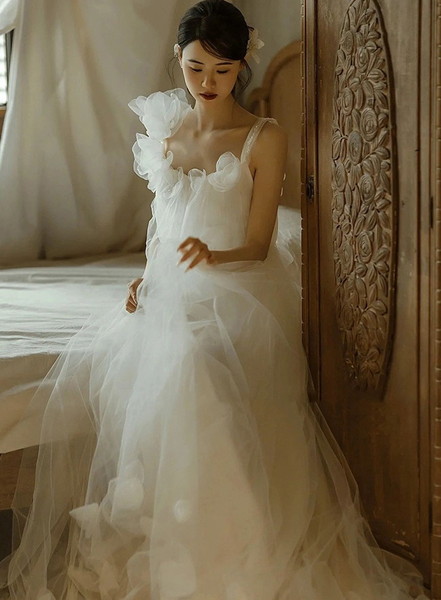 楽天市場】ウェディングドレス Aライン 前撮り ドレス 前撮り用 前撮り